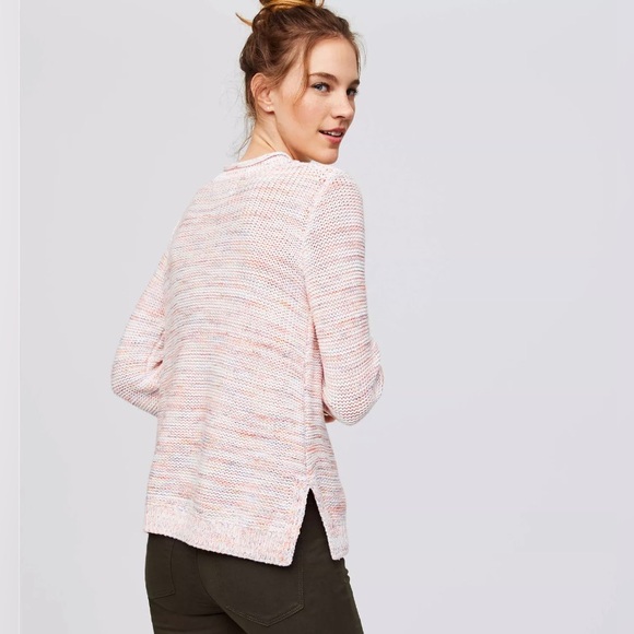 Ann Taylor LOFT Space-dye Slit Cuff Sweater Women’s Size S, Multicolor - Picture 2 of 9